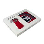 vw fartuch bus vintage logo/red