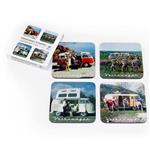 VW T1 Bus Set of 4 Coasters - VW T1 Bus front, 4 colours PHOTO