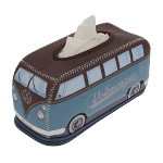 BUS 3D Neopren Tissue Box Holder - Petrol/Braun