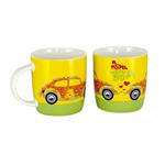 VW BEETLE COFFEE MUG 370ml IN GIFT TIN - FLOWER